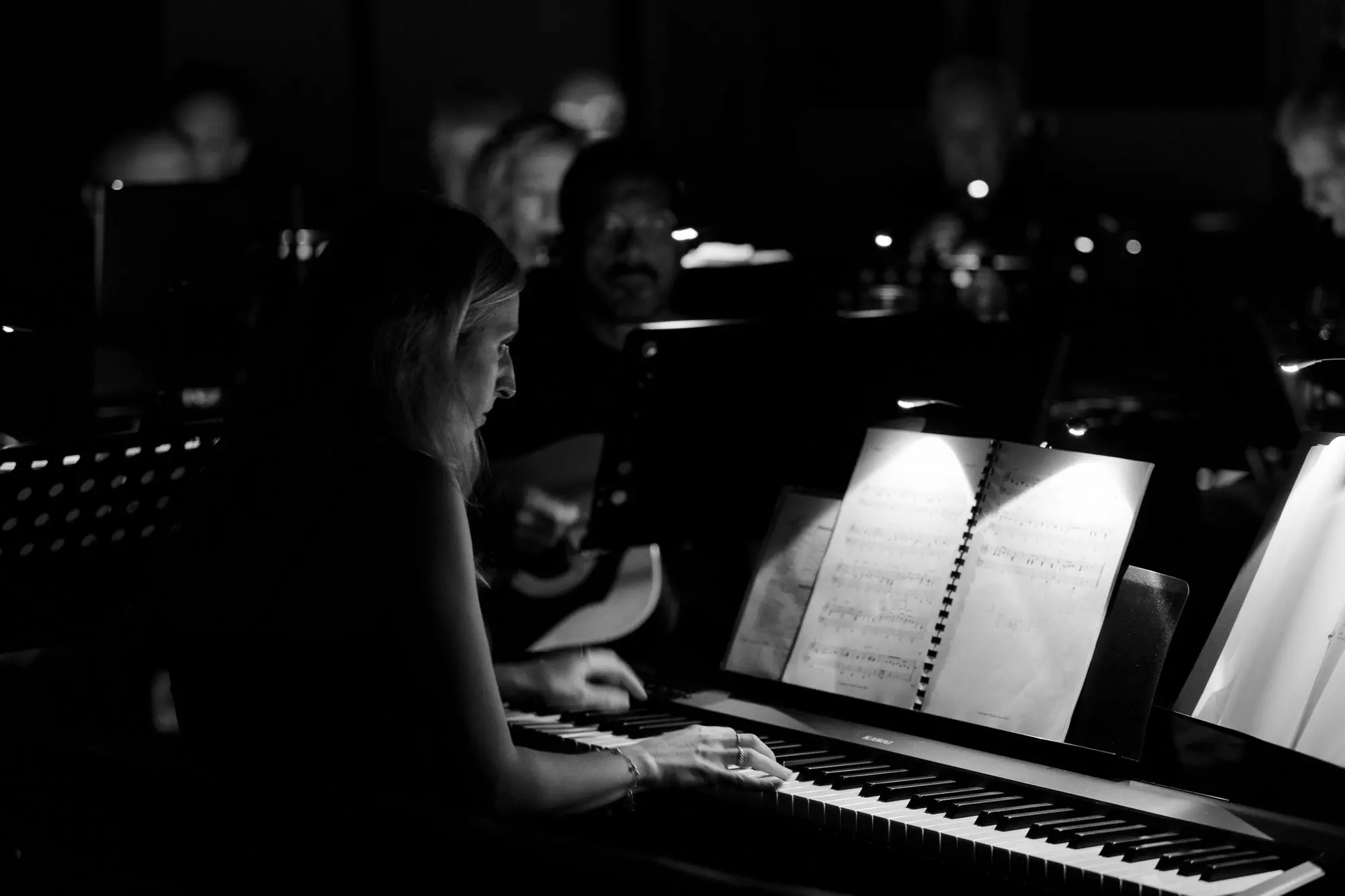 Nadine performing in concert